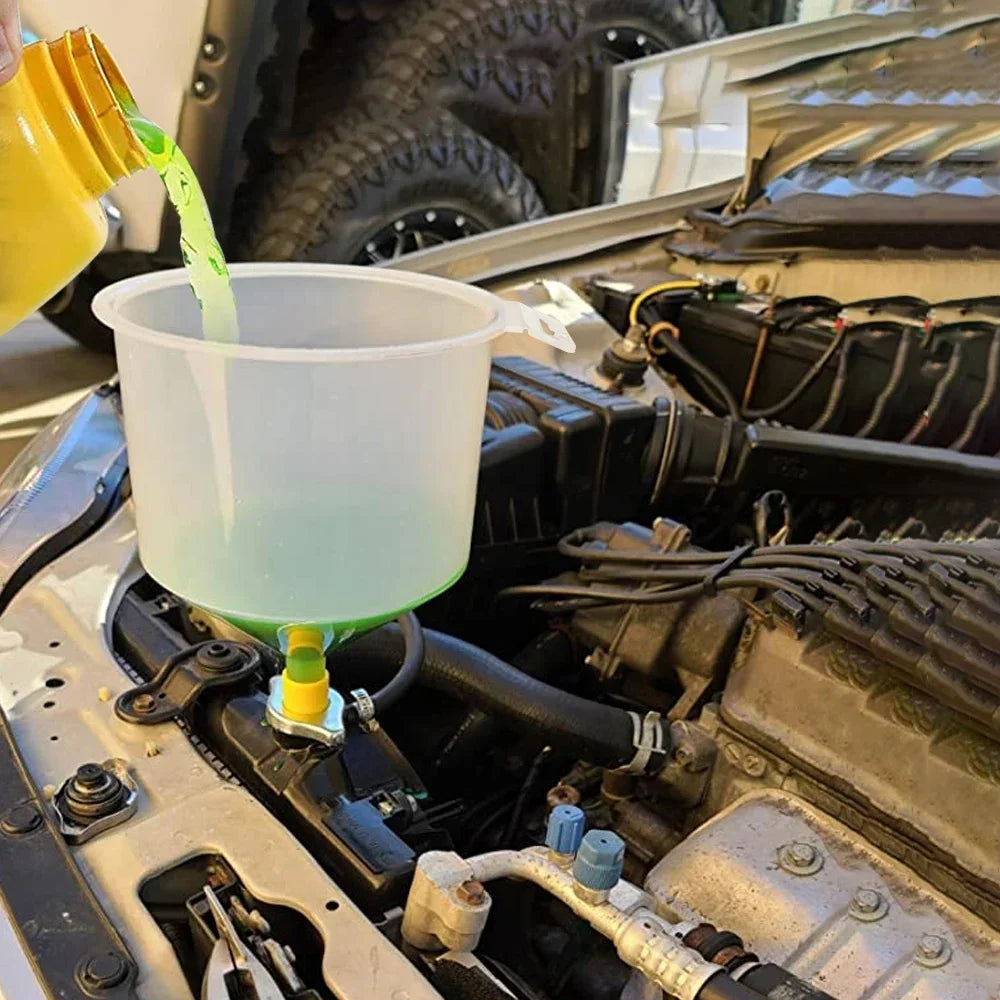 Pour Oil Tool 15Pcs/Set Spill Proof Coolant Filling Kit Car Accessories Plastic Filling Funnel Spout Fit Universal Vehicles Peaceful Pleasures Health and Wellness