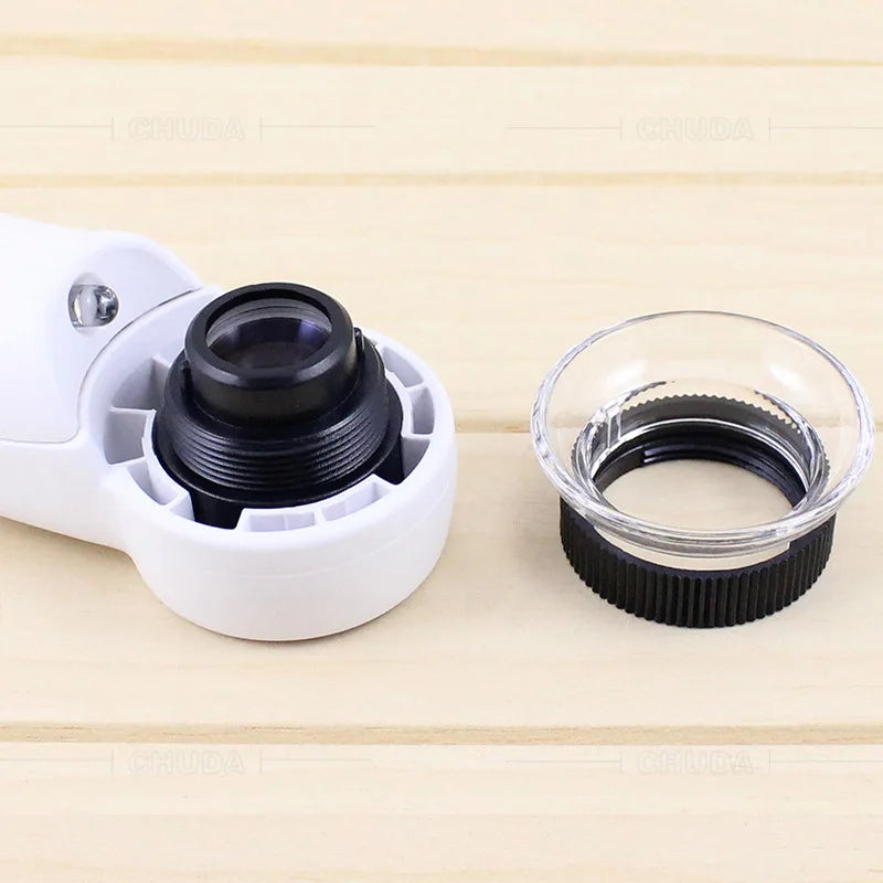 Jewelry Appraisal Led Magnifying Glass Handheld High Magnification Jewelry Mirror Gift with Lens Cover Peaceful Pleasures Health and Wellness