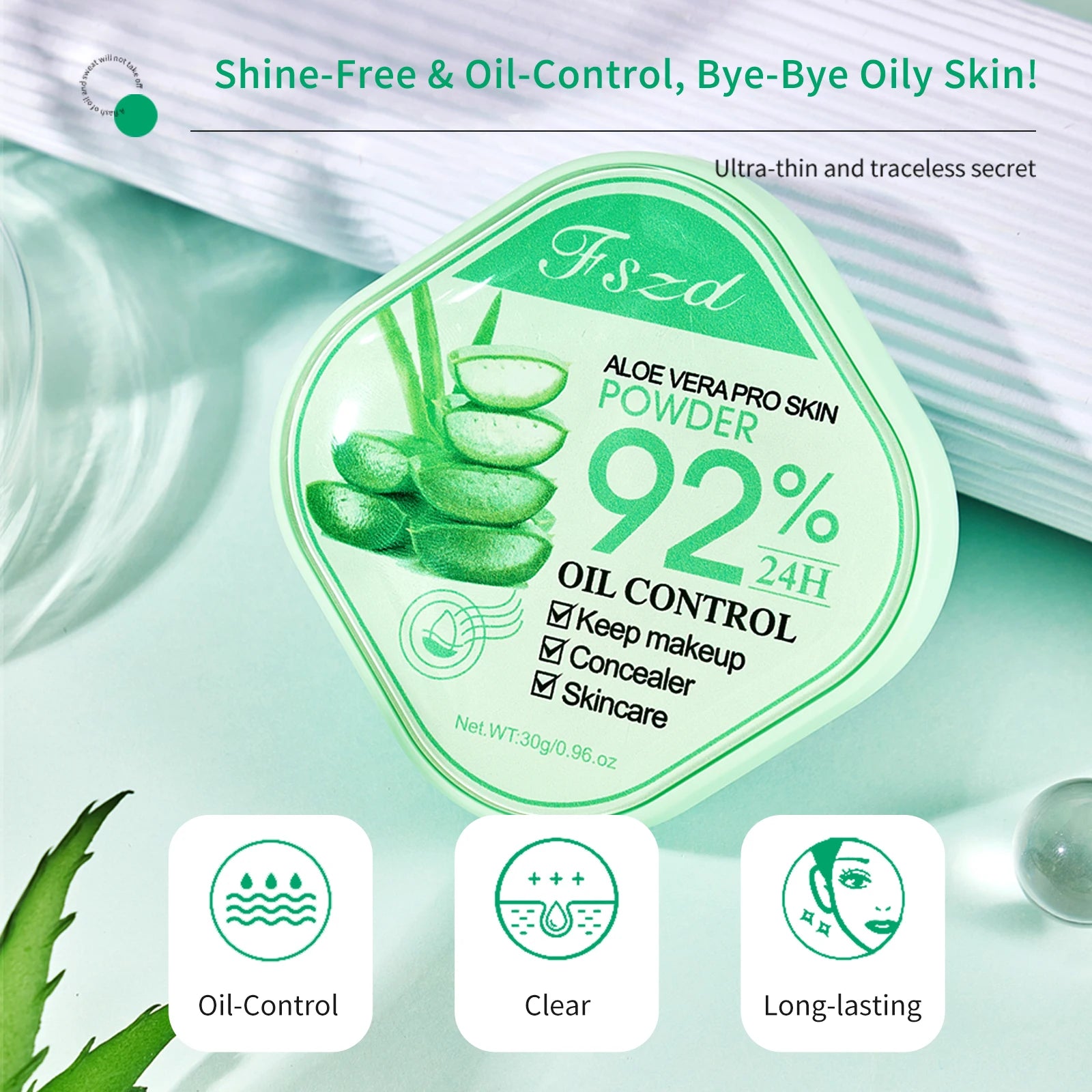 Aloe Vera Double Layer Powder for Lightweight Makeup Peaceful Pleasures Health and Wellness
