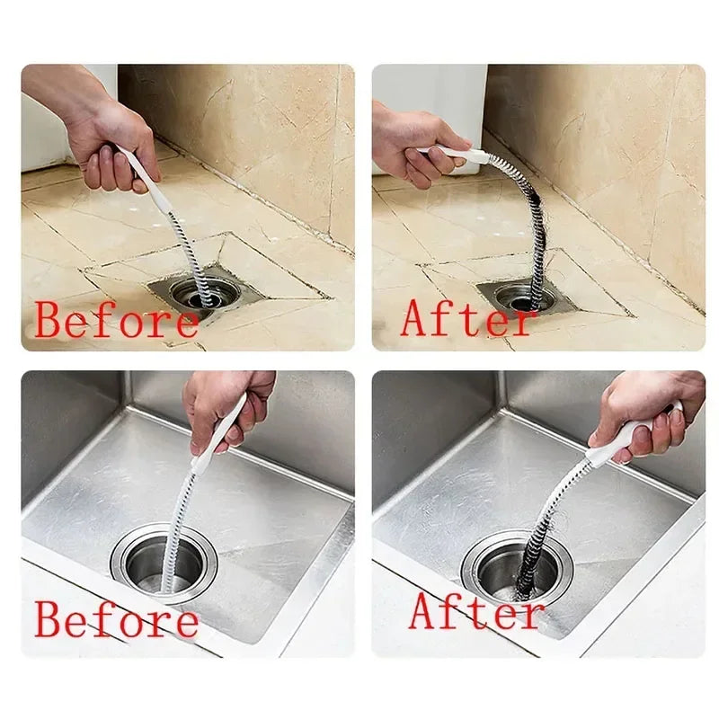 Flexible Drain Cleaning Brush – Sink & Pipe Unclogger Tool