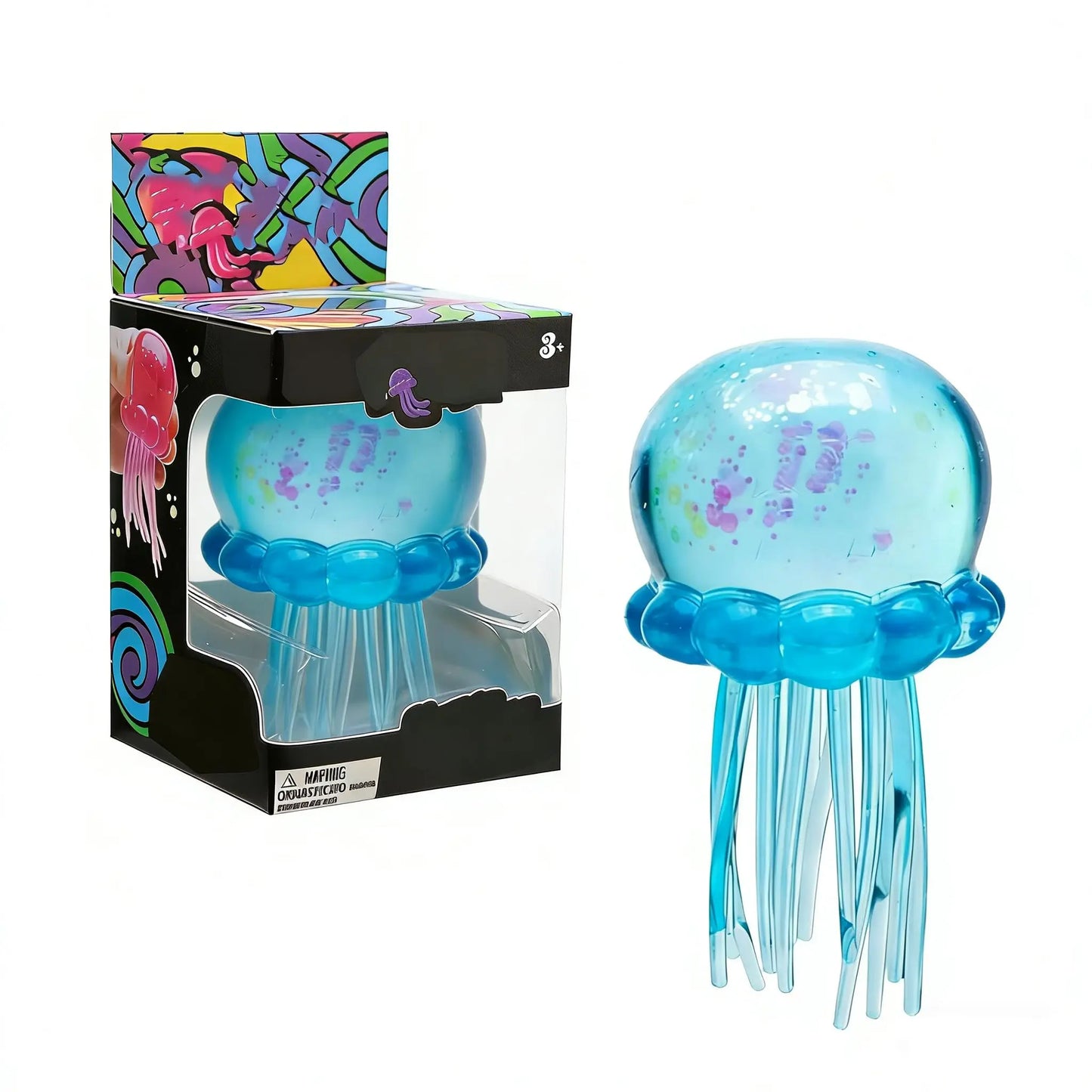 Squishy Jellyfish Sensory Fidget Toy – Slow Rise Sparkle Ball