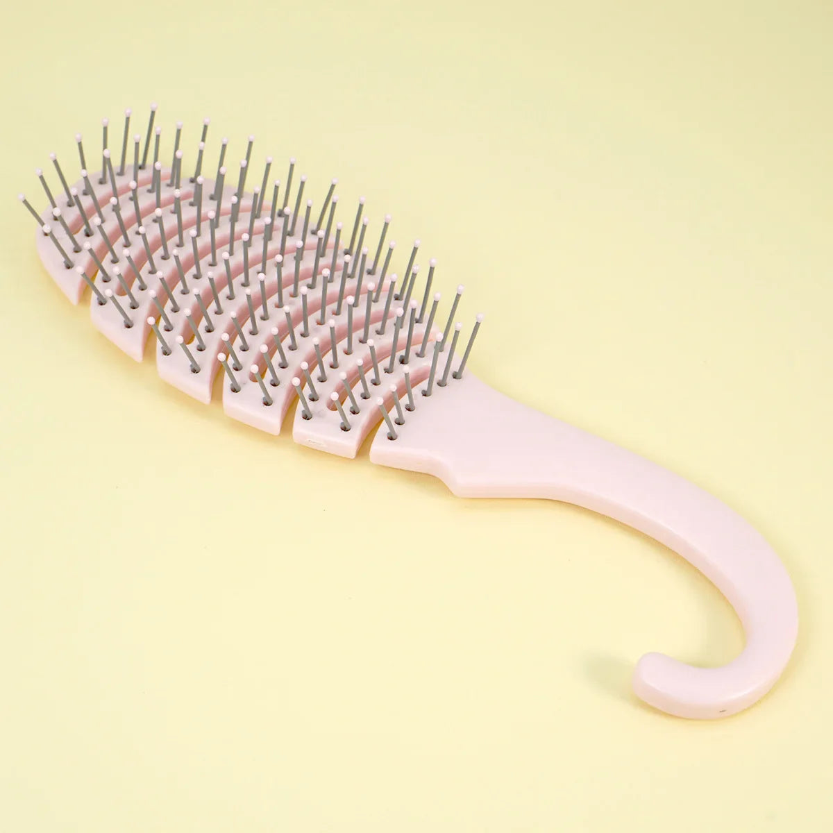 Pastel Vent Hair Brush – Hollow Grid, Hook Handle, Gentle Bristles