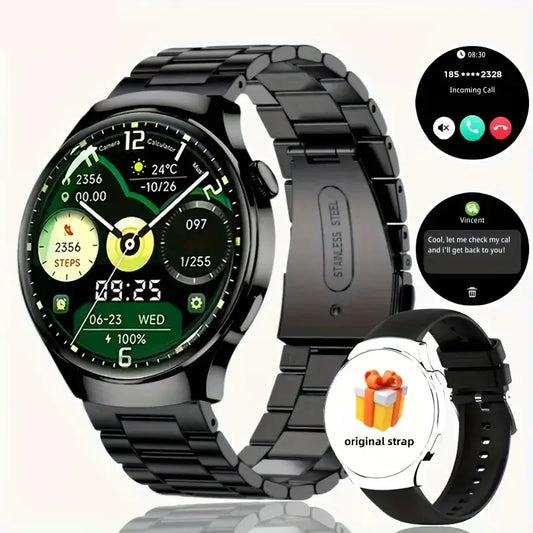 HD Touchscreen Smartwatch | Wireless Calling & Sport Modes Smartwatch Peaceful Pleasures Health and Wellness WATCH4-Jet Black