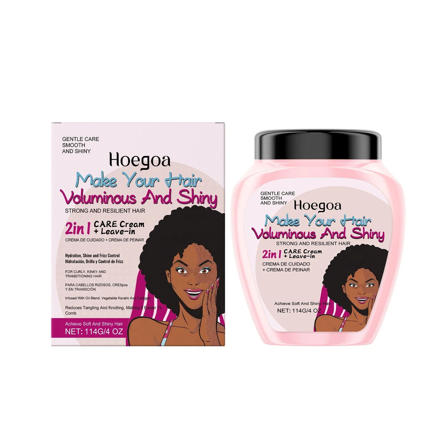 HOEGOA Leave-In Conditioner Cream – Anti-Frizz Curl Repair