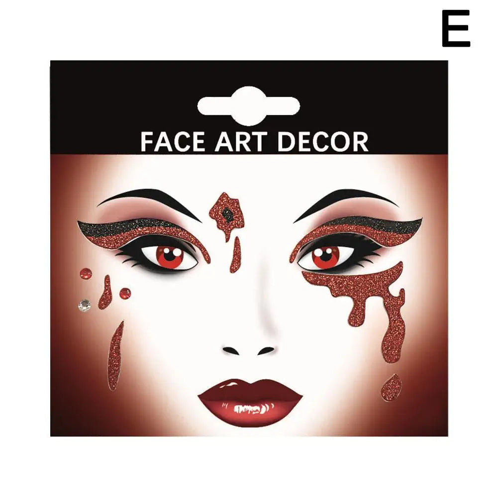 Face Jewels Rhinestone Crystal Stickers – Self-Adhesive Glitter Gems for Halloween, Festival & Party Makeup Peaceful Pleasures Health and Wellness E