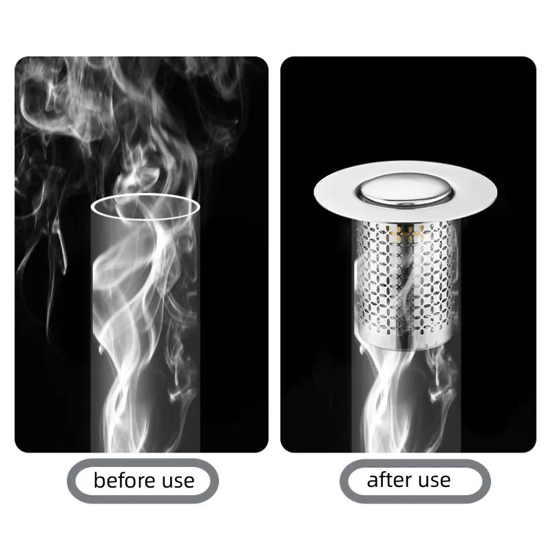Stainless Steel Pop-Up Drain Stopper & Hair Catcher Strainer