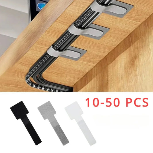 Markers Cable Tie Wire Organizer and Cables Reusable Cord Holder Self-adhesive Adjustable Storage Strap Attaches Clearance Home Peaceful Pleasures Health and Wellness