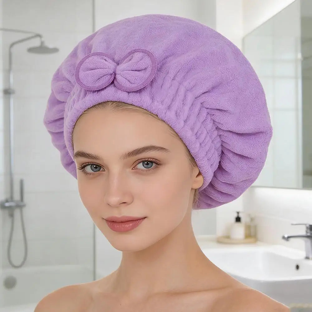 Microfiber Hair Drying Cap – Coral Fleece Quick-Dry Turban