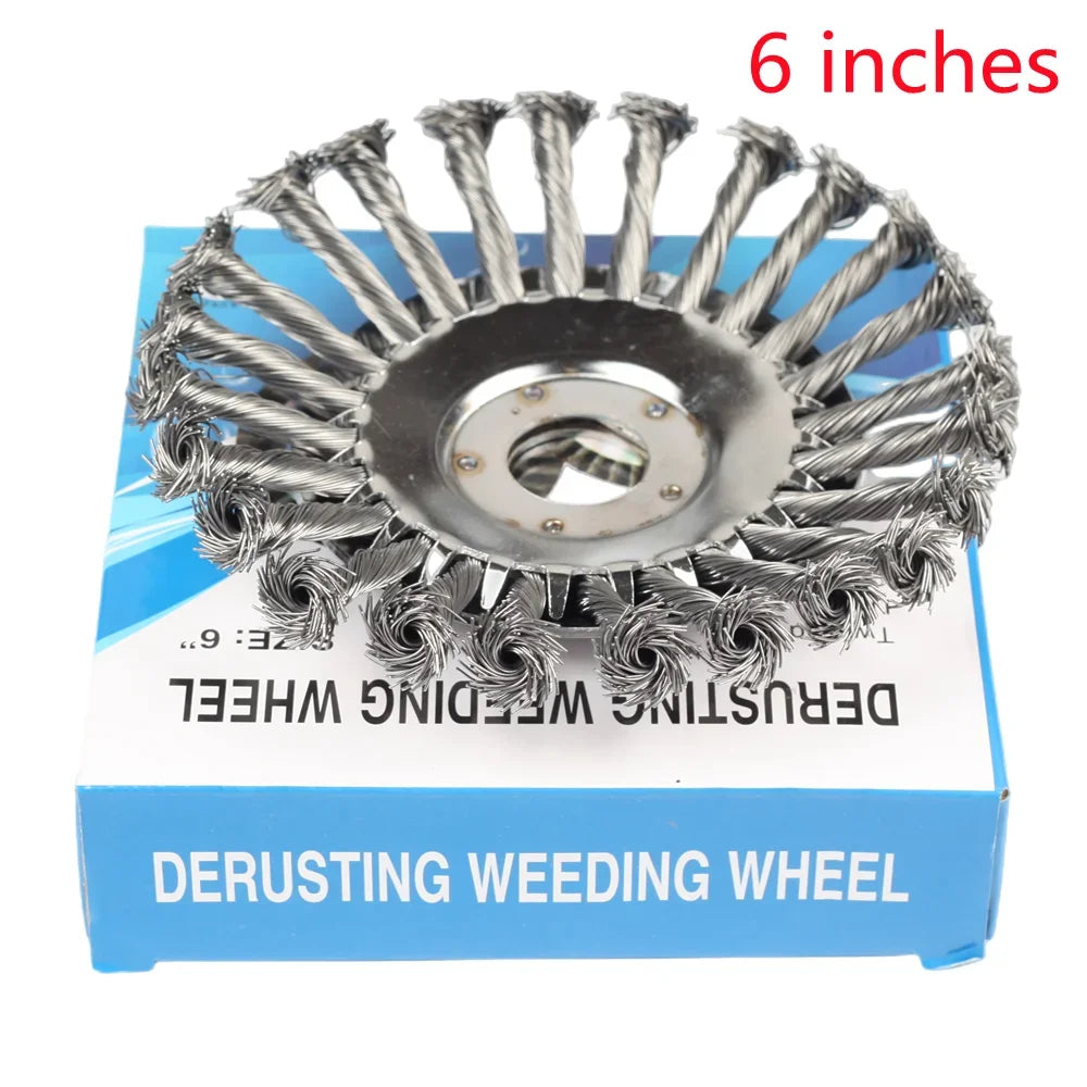 6/8 Inch Steel Wire Weed Brush Cutter Head | Universal Trimmer Peaceful Pleasures Health and Wellness 6 Inch Trimmer Head