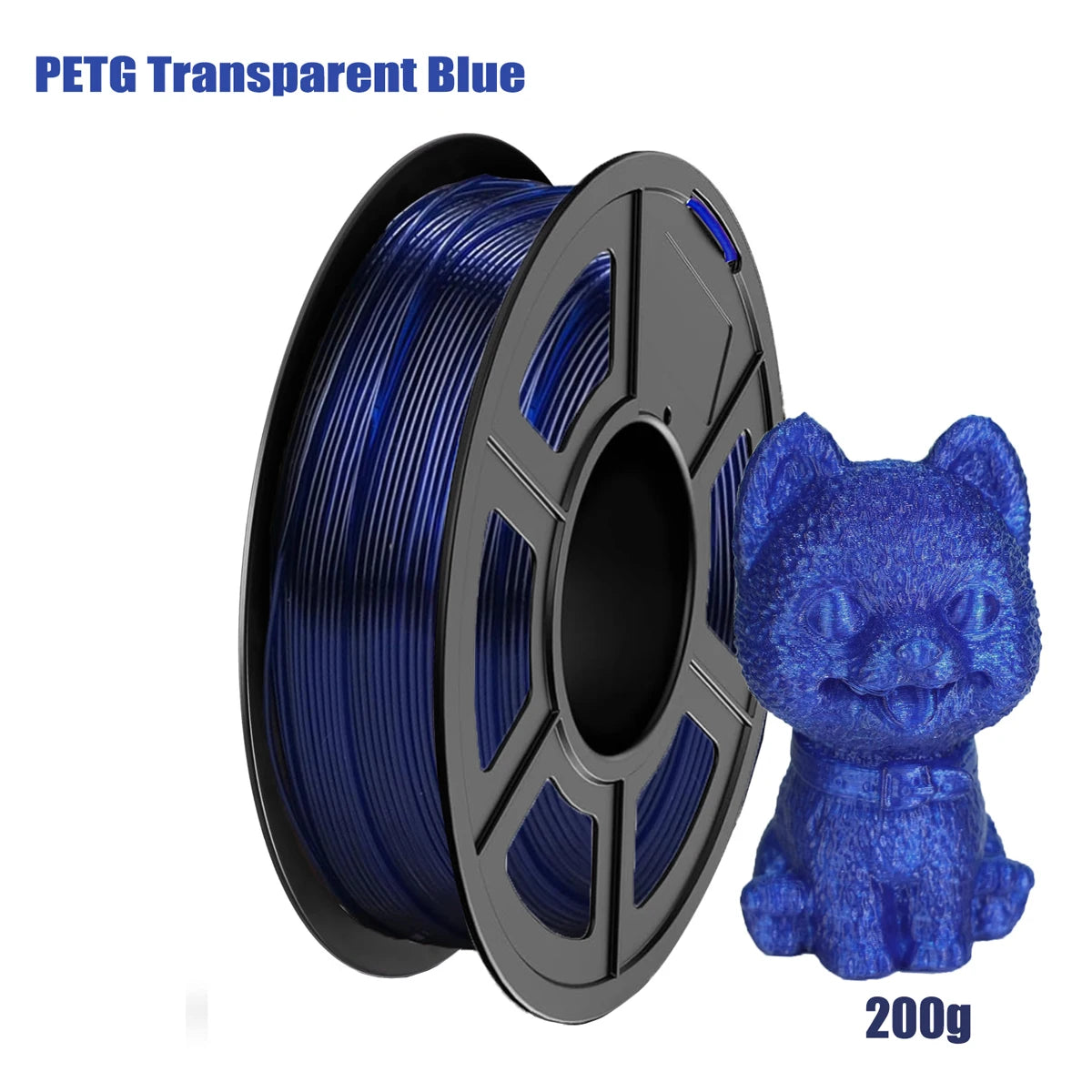 DINGSUN 3D Transparent PETG Filament 1.75mm ±0.02mm Accuracy