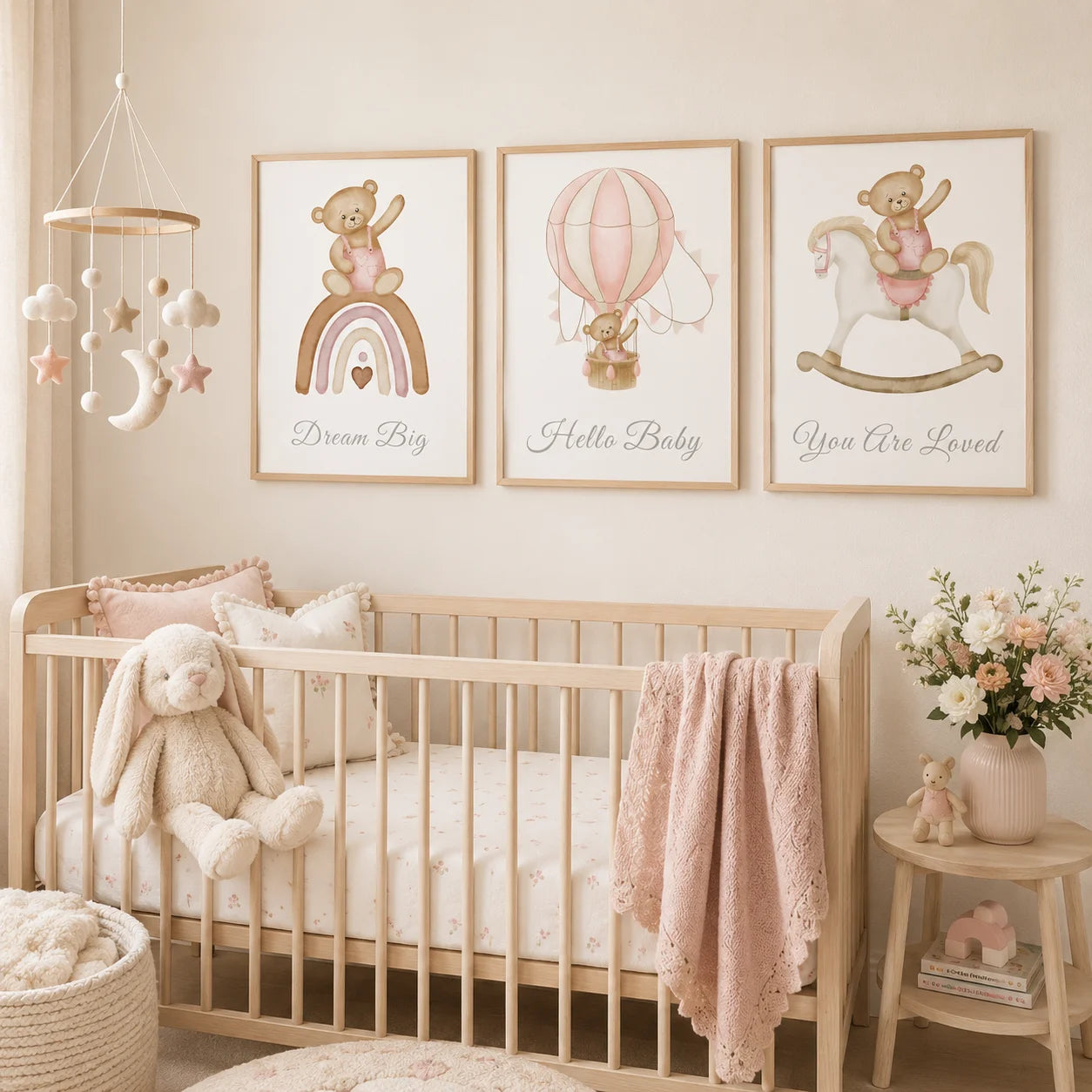 Teddy Bear Canvas Print – Nursery & Kids Room Wall Art Poster Canvas Wall Art Print Peaceful Pleasures Health and Wellness
