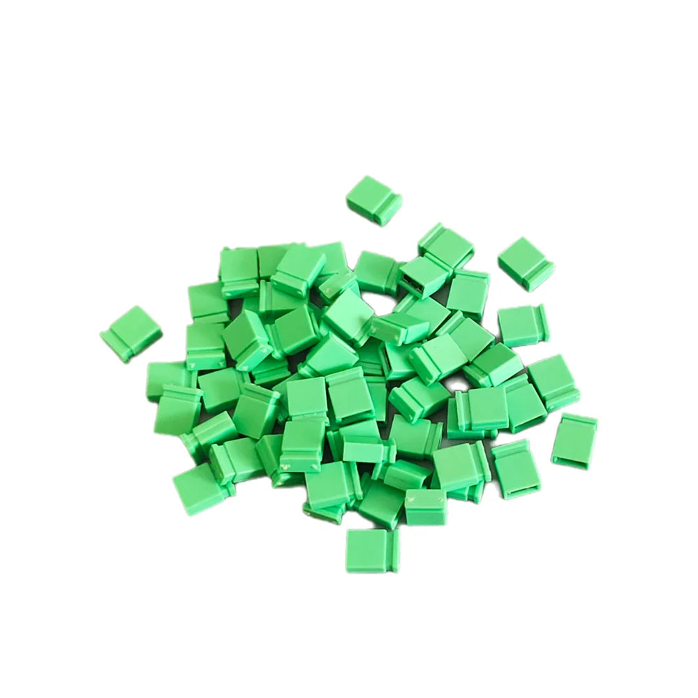 100PCS Closed Jumper Shorted Cap & Headers & Wire Housings 2.54MM Shunt Red Black Yellow White Green Blue Peaceful Pleasures Health and Wellness Green