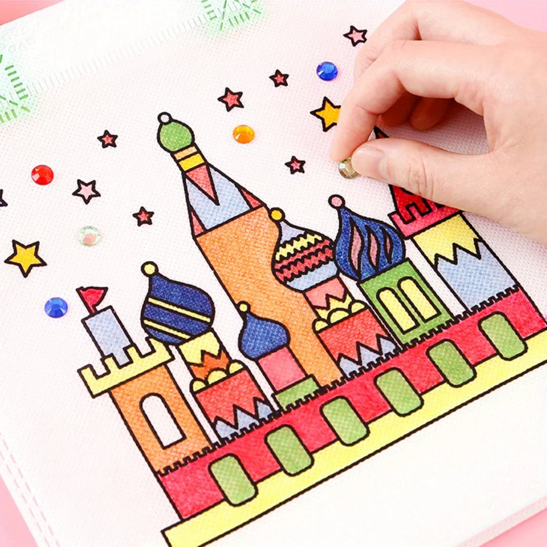 DIY Graffiti Coloring Tote Bag & Markers – Arts & Crafts Kit