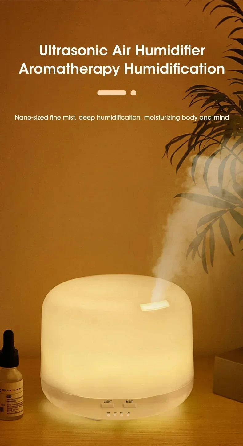 500ml USB Wood Grain Aroma Diffuser & Mini Humidifier
