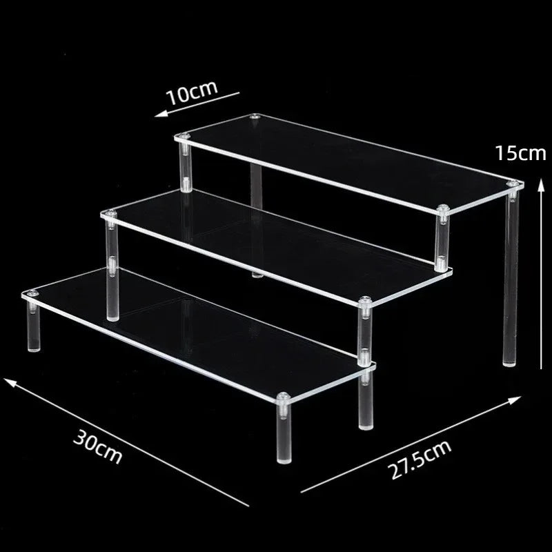 Iridescent Acrylic Display Riser Stand 1–5 Tier Shelf Organizer