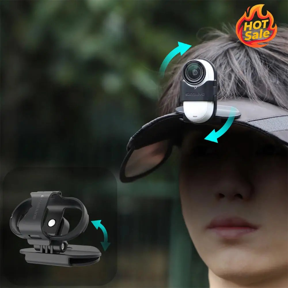 360° Hat Clip Mount for Insta360 GO 3 & GO 3S | Cap Holder