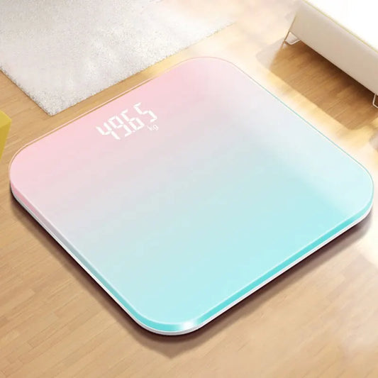 Gradient Color Intelligent LCD Electronic Scale Digital Display Glass Weight Scale Balance Body Electronic Scale For Weight Meas Peaceful Pleasures Health and Wellness