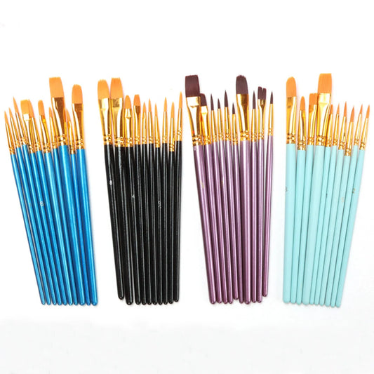 Professional Acrylic Paint Brush Nylon Hair Brushes All Purpose Oil Peaceful Pleasures Health and Wellness