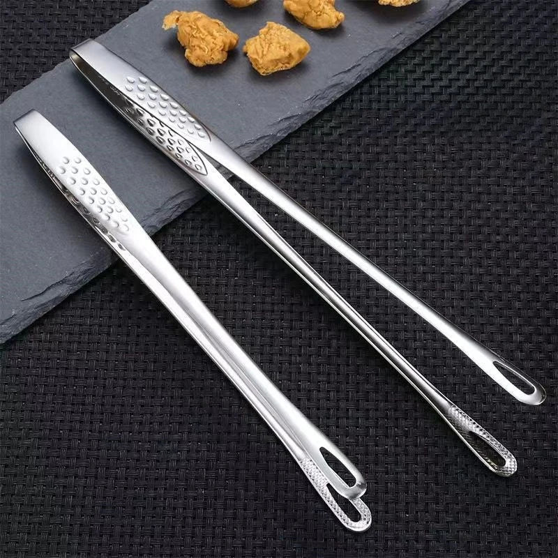 Stainless Steel BBQ Tongs | Outdoor Camping Grill Clip BBQ Cooking Tongs Peaceful Pleasures Health and Wellness