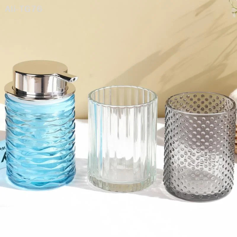 Glass Foaming Soap Dispenser | Stylish Countertop Pump Bottle