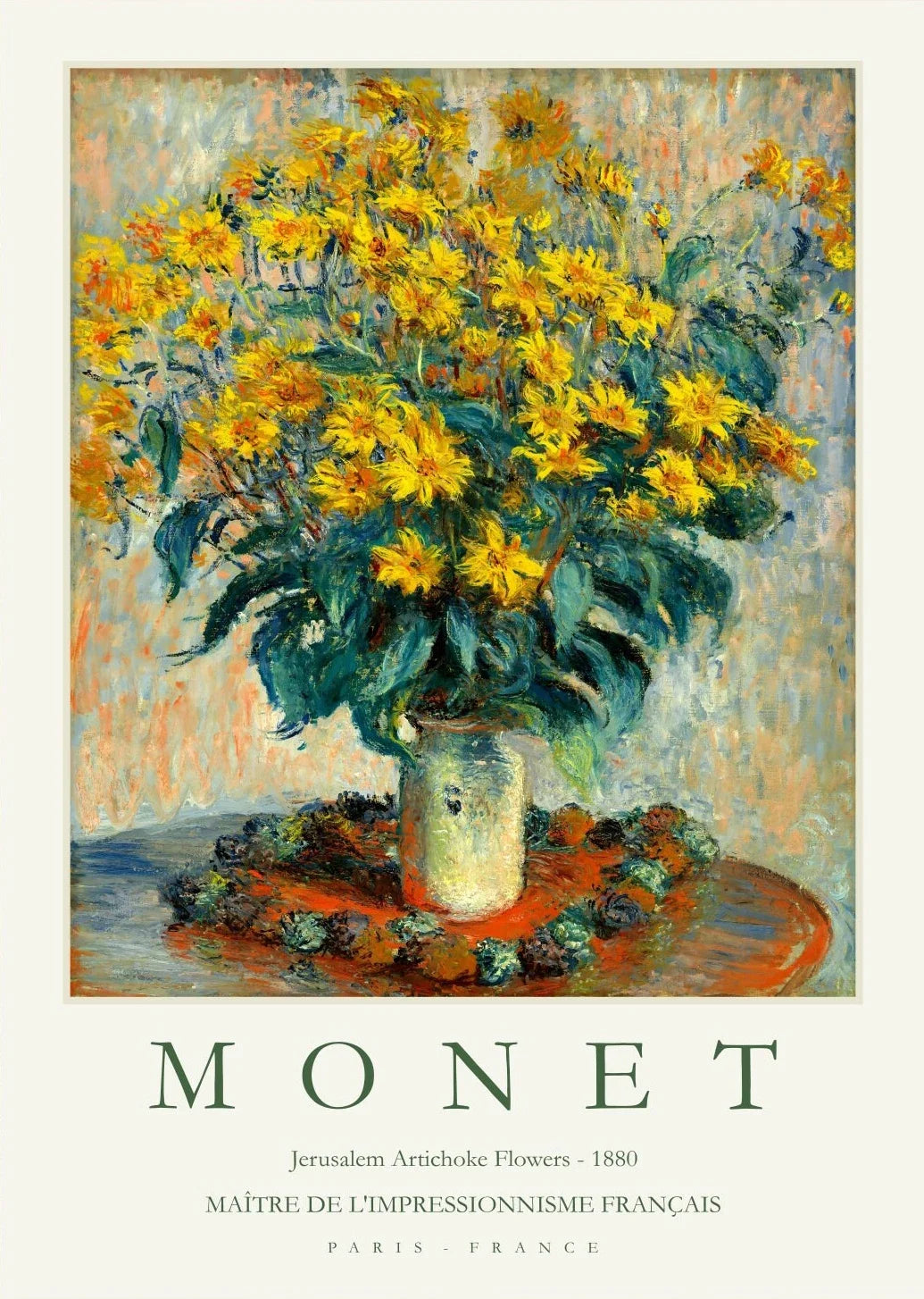 Claude Monet Abstract Landscape Canvas Wall Art | Unframed Print