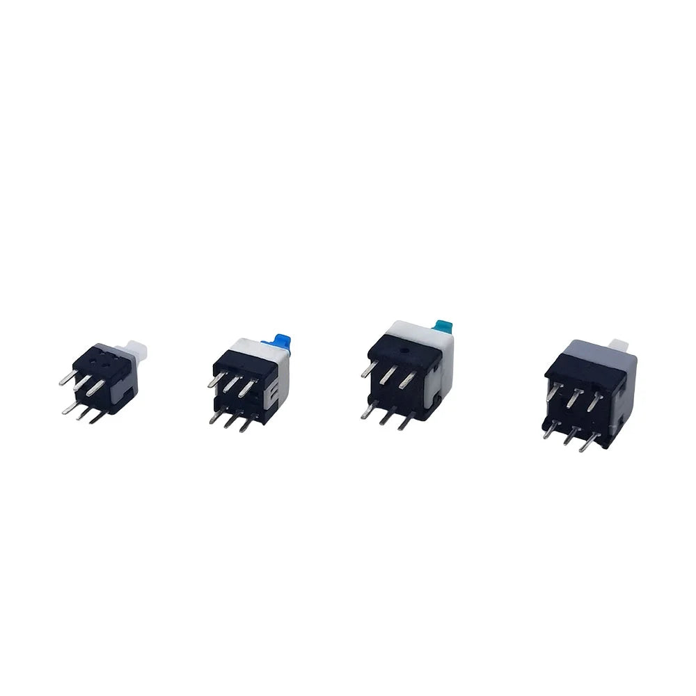 60PCS/LOT 8.5x8.5 8x8 7x7 5.8x5.8mm Self-Locking/Unlocked Push Tactile Power Micro Switch Kit 6 Pin Button Switches Peaceful Pleasures Health and Wellness
