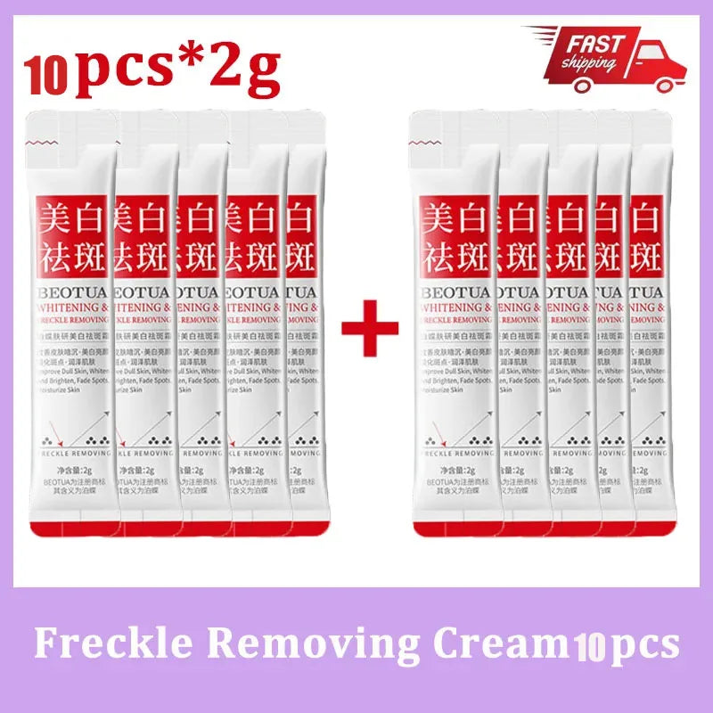 Effective Whitening Freckles Face Cream Removal Melasma Dark Spots Fade Melanin Pigmentation Corrector Brighten Repair Skin Care Peaceful Pleasures Health and Wellness 10pcs