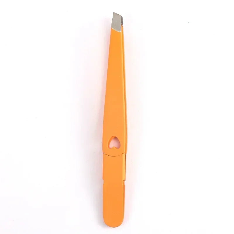 3pcs Beard plucking tweezers oblique mouth, men's beard clip, eyebrow clip plucking pliers Peaceful Pleasures Health and Wellness Orange