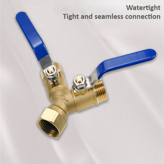 Brass 2-Way Garden Hose Splitter 3/4" Long Handle Valve Garden Hose Splitter Oasis Select