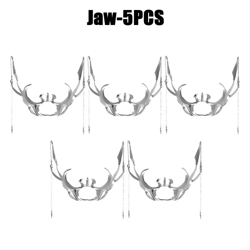 Metal Alien Face Mask Ear Cuff Lip Ring Punk Jewelry Unisex
