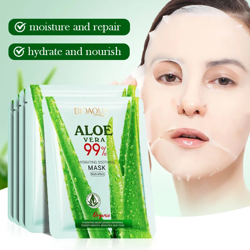 BIOAQUA Aloe Vera Face Mask – Moisturizing & Brightening Sheet Mask