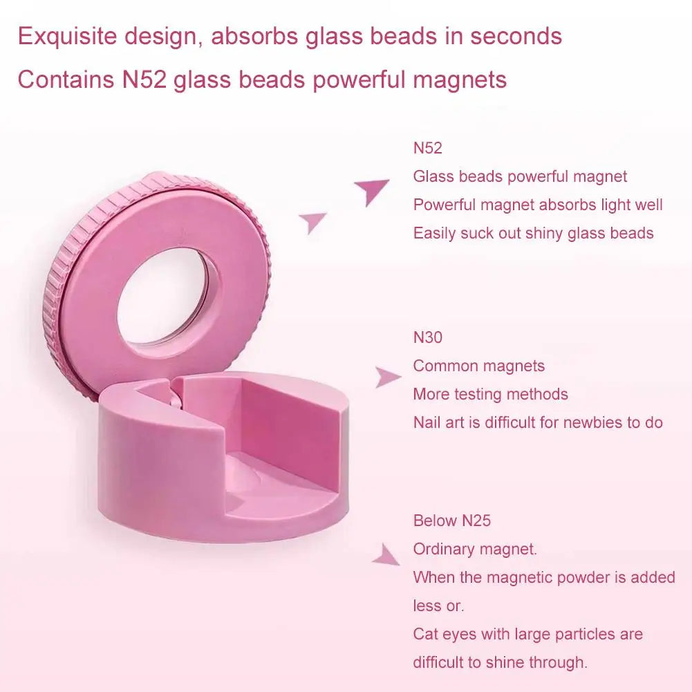 Rotating Cat Eye Nail Magnet Tool – N52 Glass Bead Spinner for Cat Eye Gel Polish, Nail Art Salon & DIY Peaceful Pleasures Health and Wellness