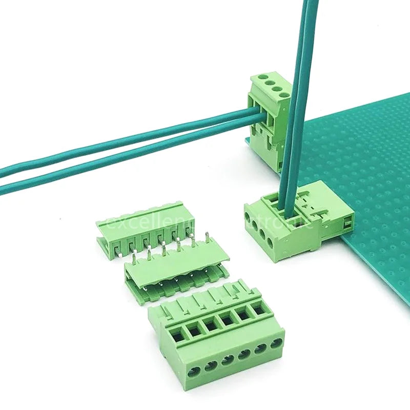 5Sets 2EDGKA-5.08mm Plug-in PCB Wiring Terminal Vertical Side Outlet Plug Complete with Straight Bent Needle Holder Peaceful Pleasures Health and Wellness