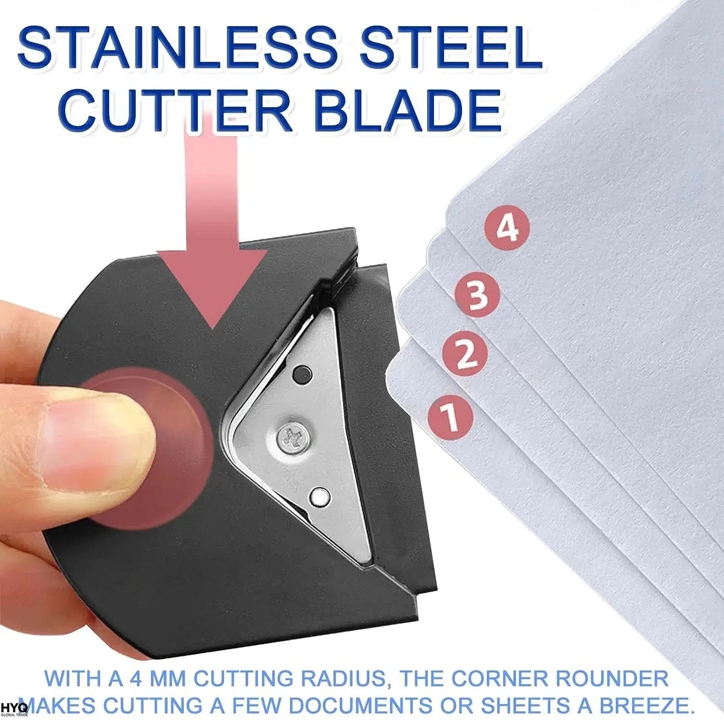 Radius Corner Rounder Punch Paper Hole Cutter Photo Black