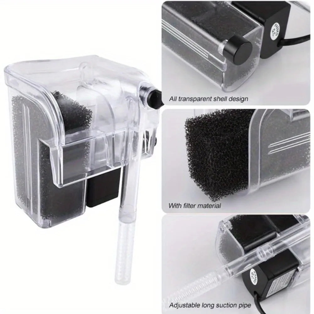 2-Pack Aquarium Hanging Filter Sponge & Carbon Plate 3W/5W
