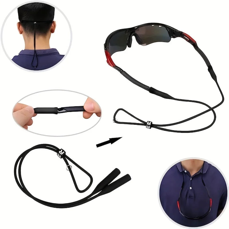 12pcs/24pcs Sports Eyewear Retainer Candy Color Silicone Sunglasses Women Eyeglasses Straps Adjustable Glasses Elastic Holder Peaceful Pleasures Health and Wellness