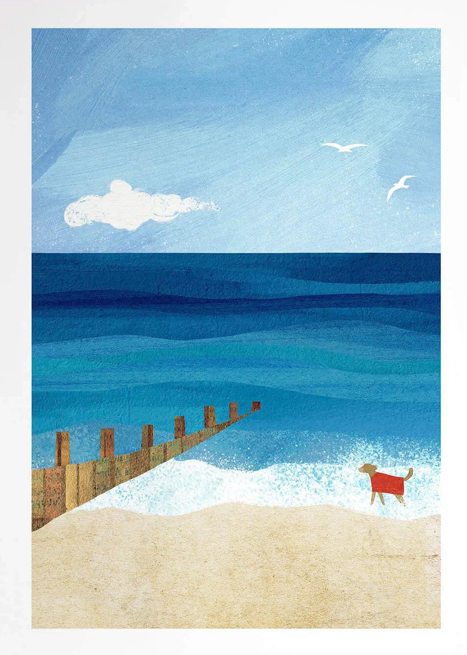 Canvas Painting Wall Art Picture Simple Outdoor Summer Beach Scenery Poster Sunset Surfers Swimming Ocean Living Room Home De Peaceful Pleasures Health and Wellness 23 50x70cm Unframed