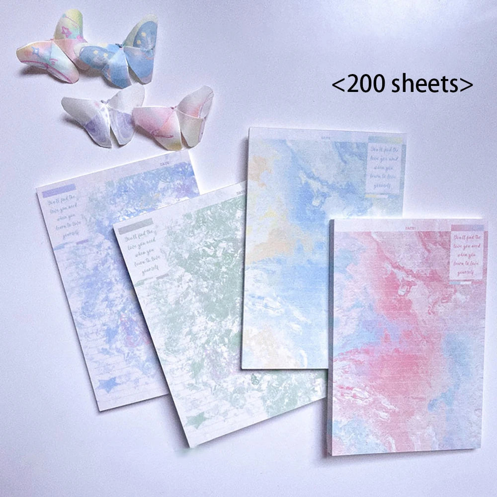 200 Sheets Colorful Mist Gradient A7 Notebook Student Message Memo