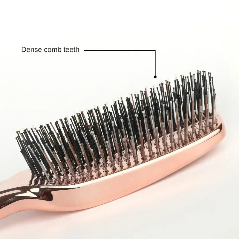 New Scalp Cleaning Electroplating Massage Comb Household Gold-plated Comb Dry And Wet Dual-use Electroplating Hairdressing Comb Peaceful Pleasures Health and Wellness