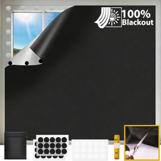 100% Blackout Stick-On Window Blind – No Drill, Travel Ready Blackout Window Blind Peaceful Pleasures Health and Wellness