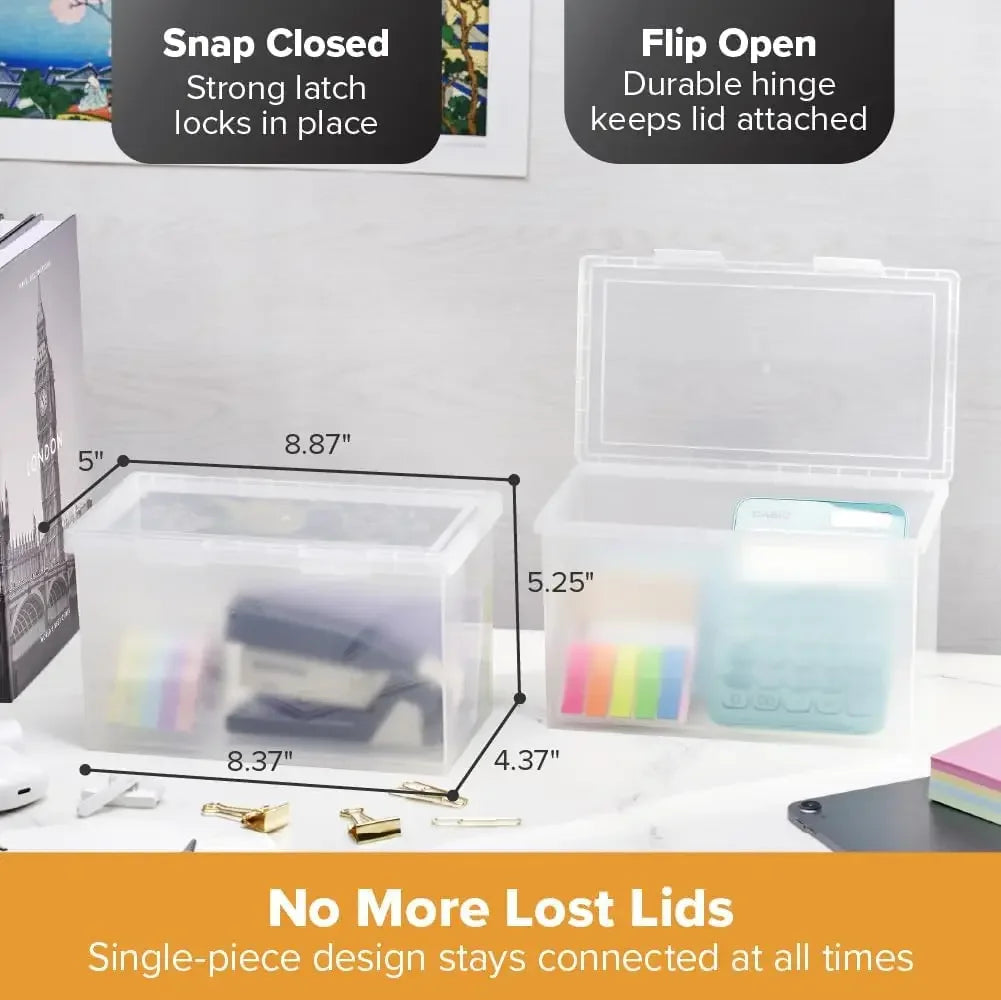 Clear Plastic Storage Containers with Lids, Stackable Organizer Boxes, Large Size, 2-Pack Peaceful Pleasures Health and Wellness