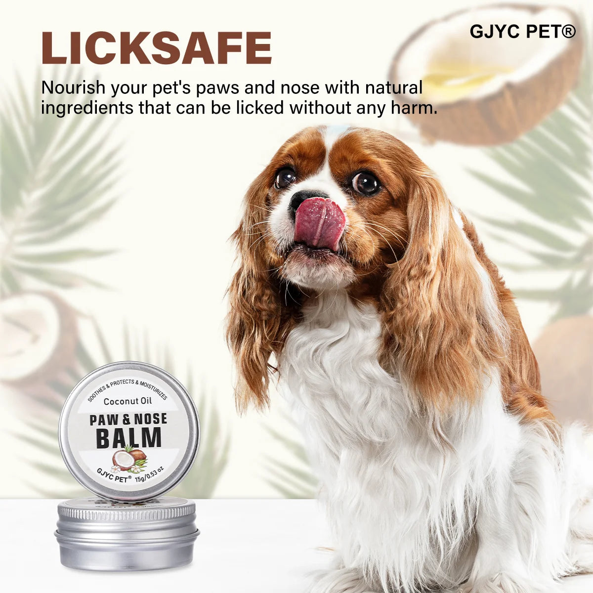 Coconut Scent Dog Nose And Paw Balm | Natural Pet Paw Cream For Cats Dogs | Paw Protector Moisturizer Cracked Feet Repair Peaceful Pleasures Health and Wellness