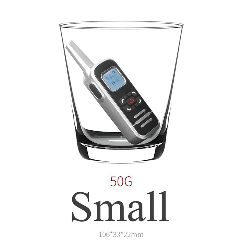 Mini Bluetooth Walkie Talkie 32-Ch UHF Ham Radio LCD Display Peaceful Pleasures Health and Wellness
