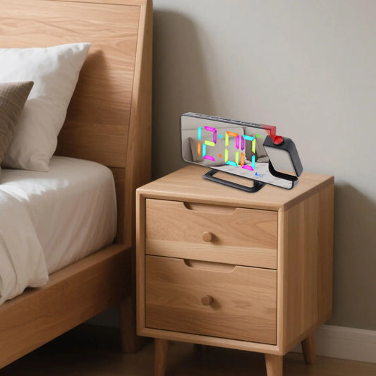 RGB Projection Alarm Clock – LED Display & Mood Lighting Projection Alarm Clock Peaceful Pleasures Health and Wellness China Mainland