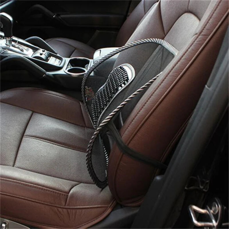 Car Seat Office Chair Massage Back Lumbar Support Mesh Ventilate Cushion Pad Black Mesh Back Lumbar Cushion For Car Driver Peaceful Pleasures Health and Wellness