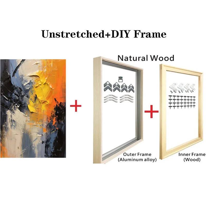 Original Hand-Painted 3D Texture Wall Art for Living Room And Bedroom Unique Gift Idea Peaceful Pleasures Health and Wellness With DIY Frame 4 140x200cm
