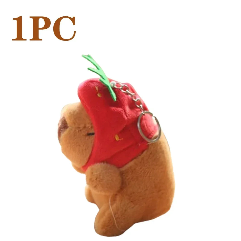 Cartoon Capybara Plush Keychain, Bag & Desk Pendant Ornament