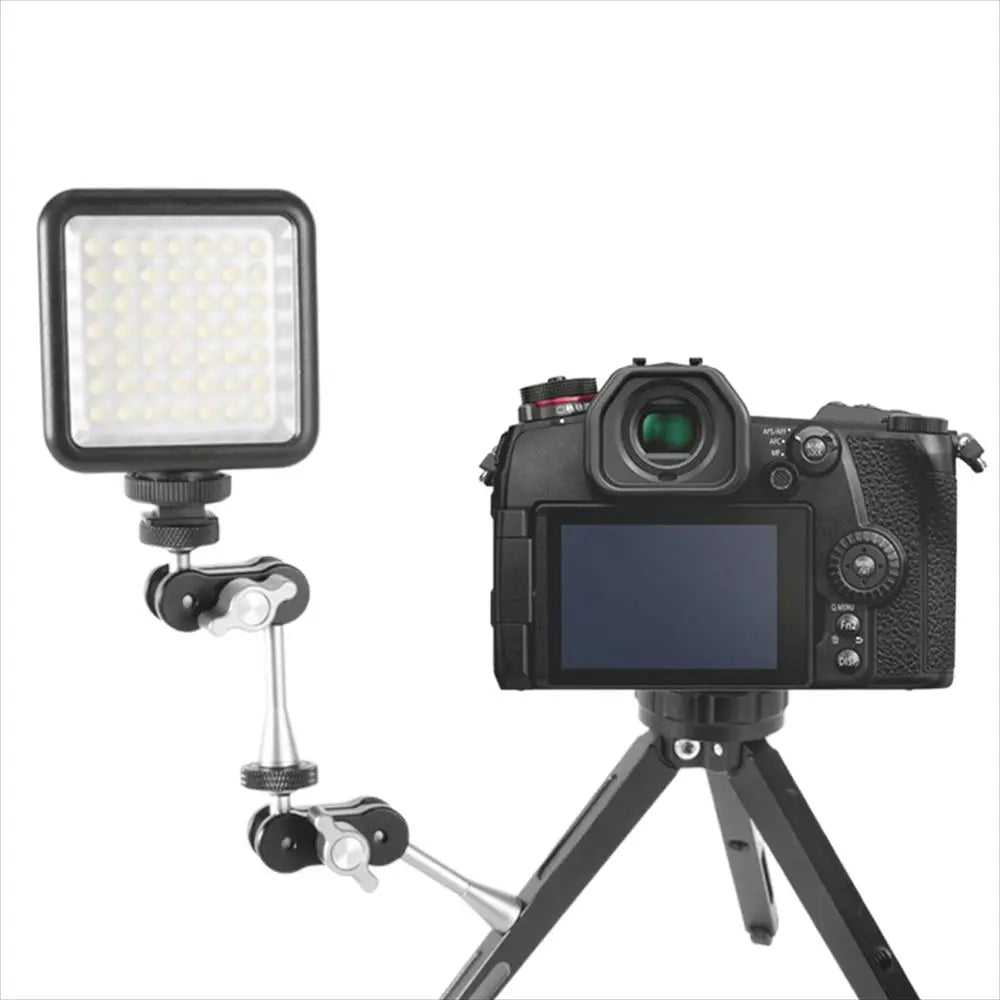 1/4 Inch Screw Camera Magic Arm Aluminum Alloy Double Ball Head Ball Magic Arm Lightweight Adjustment Magic Arm Bracket Peaceful Pleasures Health and Wellness