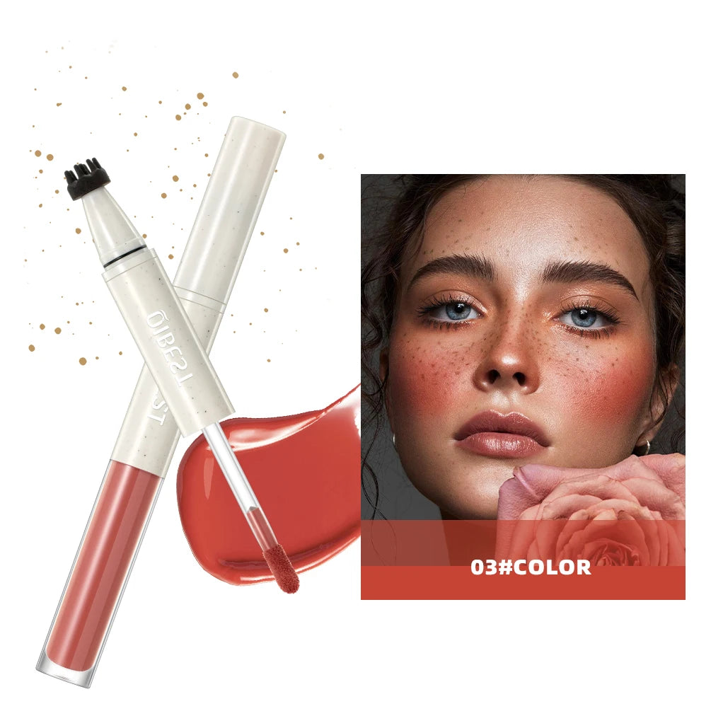 QIBEST Double Headed Natural Simulation Freckles Stamp Pen Liquid Blush Waterproof Lifelike Fake Freckles Pen Dot Spot Cosmetics Peaceful Pleasures Health and Wellness 03