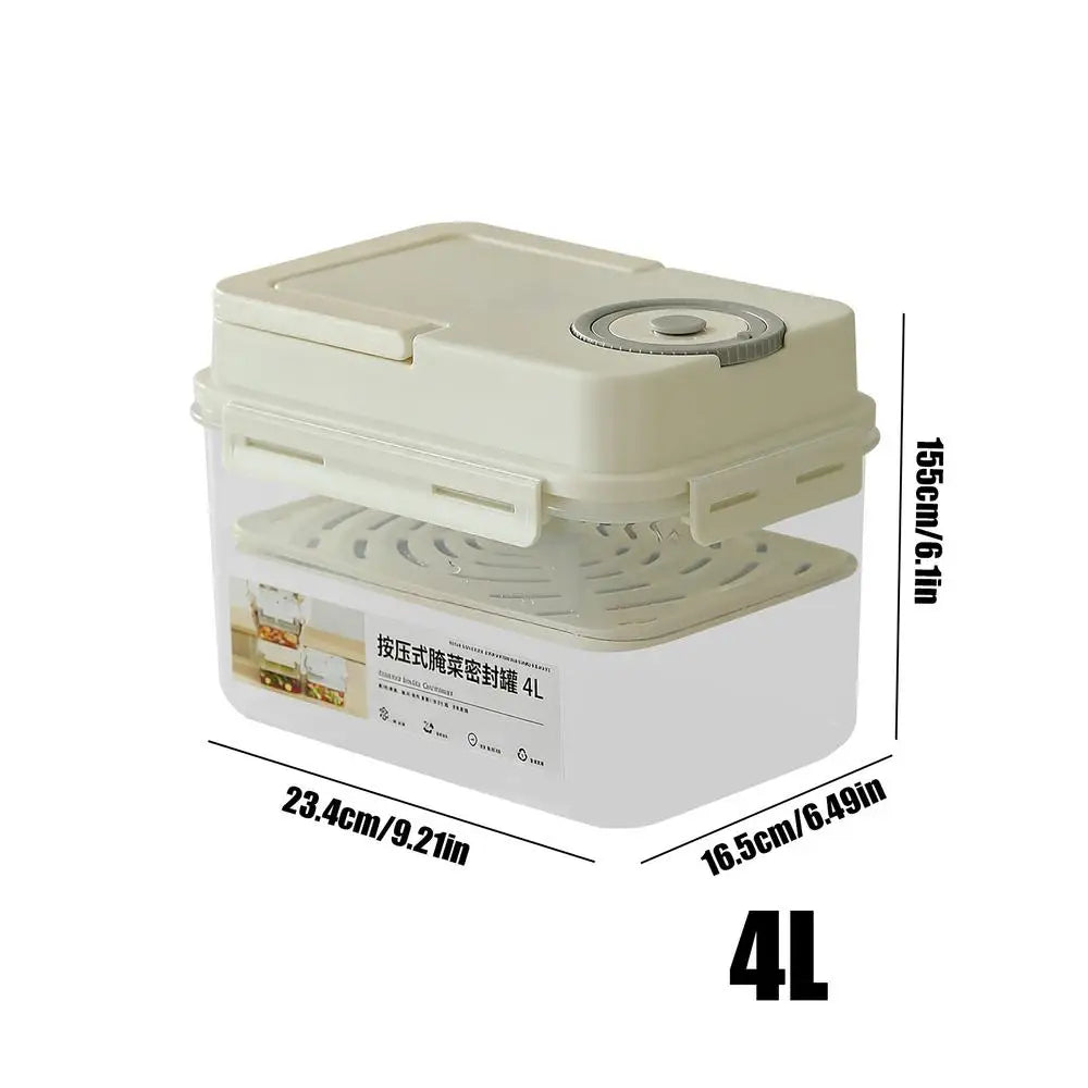 4L Airtight Pickle Fermentation Container with Press Plate